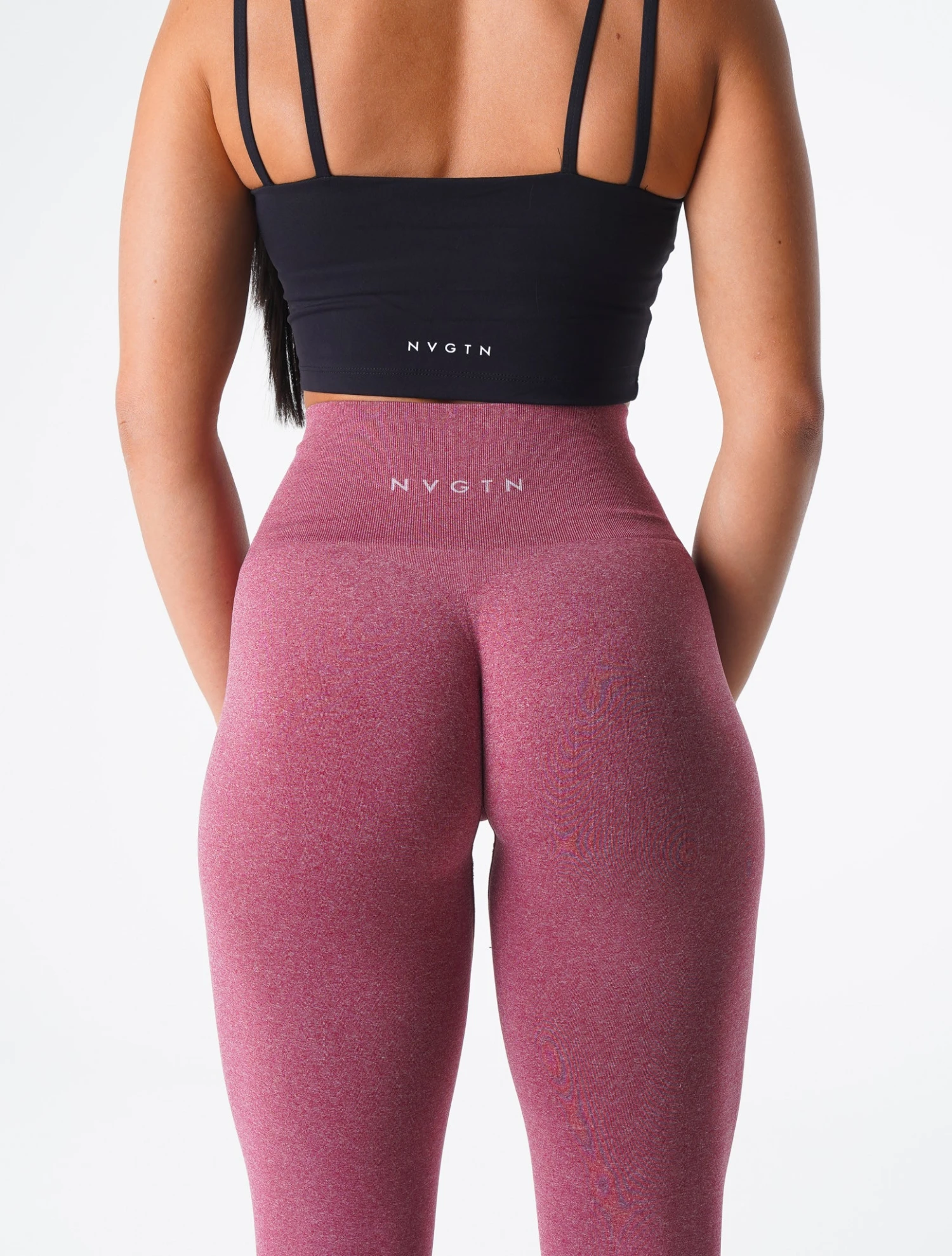 NV Maroon Seamless Leggings - High-Waisted Gym Leggings 2 NV Maroon Seamless Leggings - High-Waisted Gym Leggings - Image 2