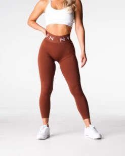 Chocolate Sport Seamless Leggings -NVGTN Sportswear Shop DSC03639