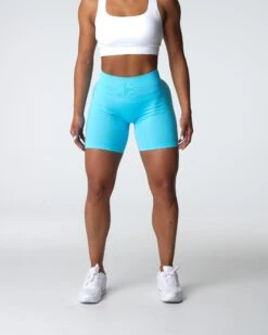 Aqua Contour High-Waisted Seamless Fitness Shorts -NVGTN Sportswear Shop DSC03667