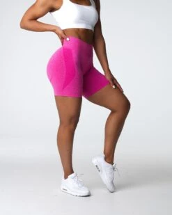 Fuchsia Contour Seamless High-Waisted Workout Shorts -NVGTN Sportswear Shop DSC03689