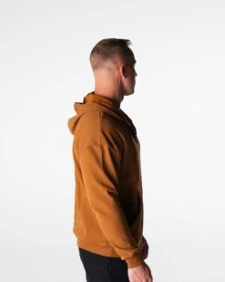 Men's Elite Full Zip Gym Hoodie - Copper Brown Performance Layer -NVGTN Sportswear Shop DSC03759 650027e8 1c59 4bea a18a bb524889f9f3