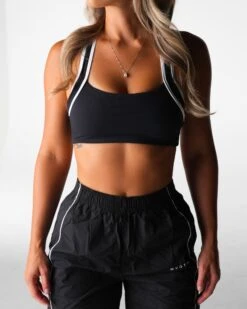 Black Hyper Stride Sports Bra - High-Performance Workout Top 6 Black Hyper Stride Sports Bra - High-Performance Workout Top -NVGTN Sportswear Shop DSC04254