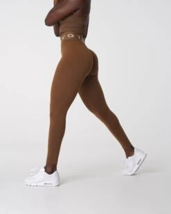 Mocha Seamless High-Waisted Sport Leggings