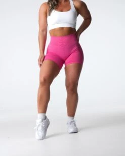 Hot Pink High-Waisted Seamless Contour Workout Shorts -NVGTN Sportswear Shop DSC04371 ff2318a2 49ea 4d6f 93fe 65c8f03871ac