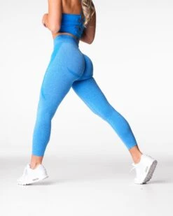 Mid Rise Contour Seamless Leggings - Ocean Blue High Performance 6 Mid Rise Contour Seamless Leggings - Ocean Blue High Performance -NVGTN Sportswear Shop DSC04837