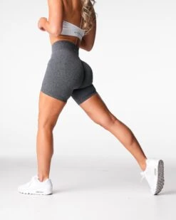 Black Speckled Seamless Glute Lifting Shorts