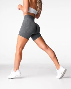 Black Speckled Seamless Glute Lifting Shorts -NVGTN Sportswear Shop DSC04846