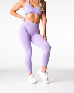 Lilac Mid Rise Contour Seamless Leggings - Sculpting Gym Tights 7 Lilac Mid Rise Contour Seamless Leggings - Sculpting Gym Tights -NVGTN Sportswear Shop DSC04971