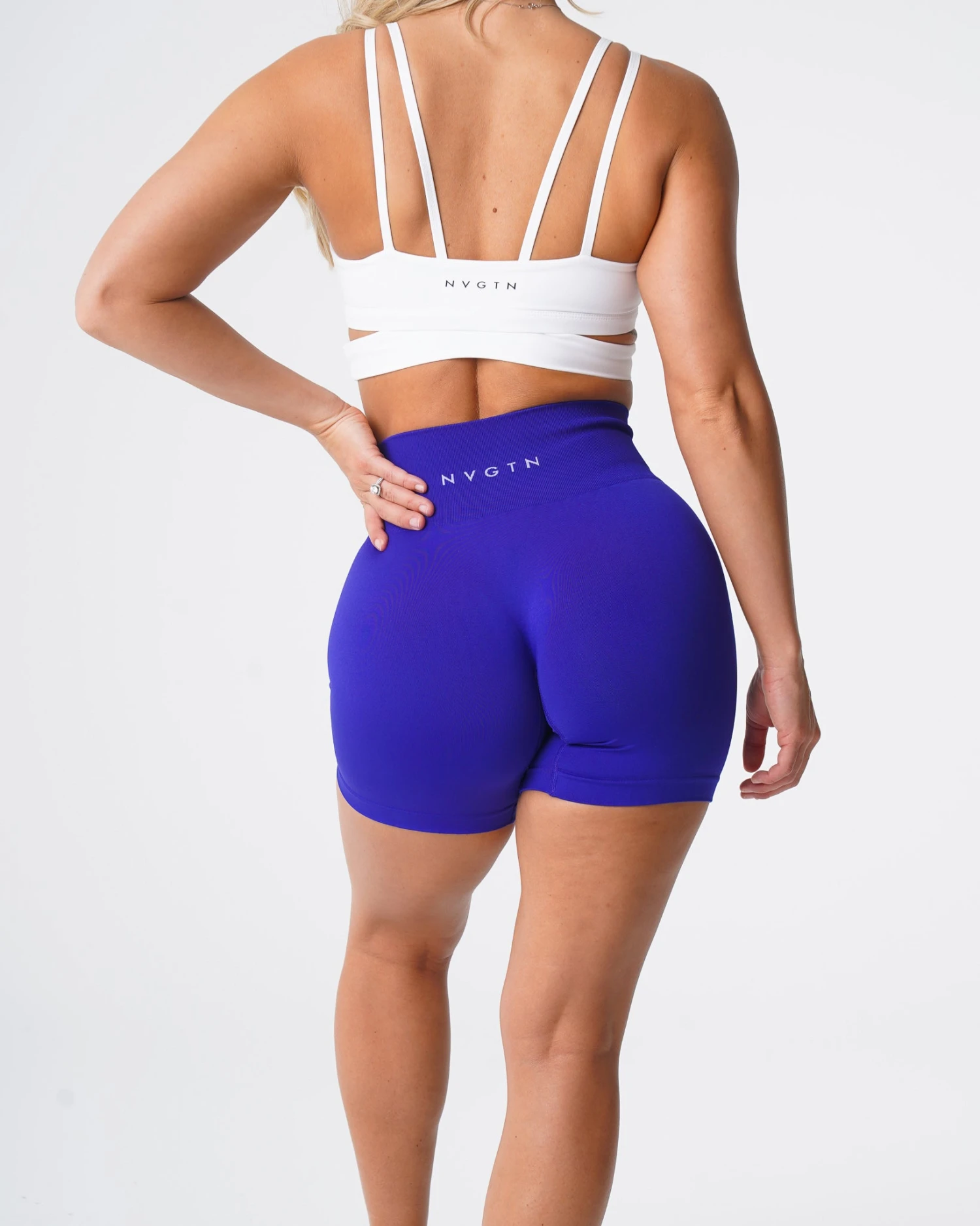 Cobalt Solid Seamless High-Waisted Workout Shorts 2 Cobalt Solid Seamless High-Waisted Workout Shorts - Image 2