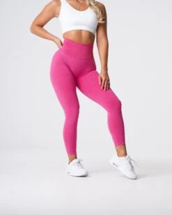 Fuchsia Curve Seamless High Waisted Leggings with Glute Contouring 6 Fuchsia Curve Seamless High Waisted Leggings with Glute Contouring -NVGTN Sportswear Shop DSC06040