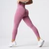 Pastel Pink High-Waisted Seamless Contour Gym Leggings
