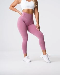 Pastel Pink High-Waisted Seamless Contour Gym Leggings 6 Pastel Pink High-Waisted Seamless Contour Gym Leggings -NVGTN Sportswear Shop DSC06048