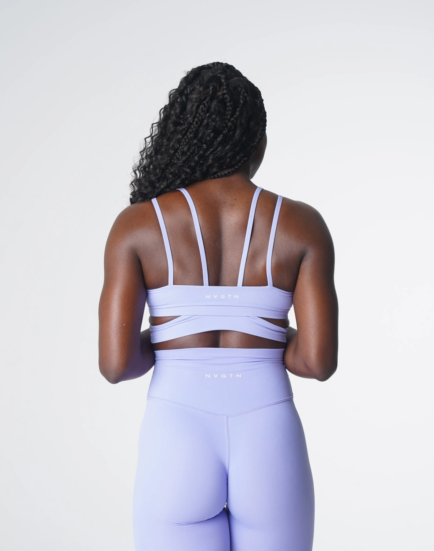 Periwinkle Ruched Crossbody Sports Bra - Revolve Activewear Top 1 Periwinkle Ruched Crossbody Sports Bra - Revolve Activewear Top