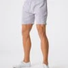 Men's Performance Grey Flex Workout Shorts with Zipper Pockets