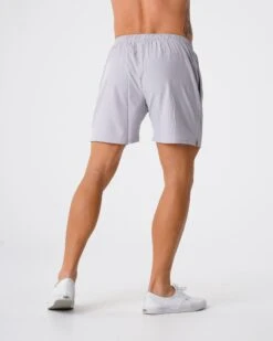 Men's Performance Grey Flex Workout Shorts with Zipper Pockets 7 Men's Performance Grey Flex Workout Shorts with Zipper Pockets -NVGTN Sportswear Shop DSC06374