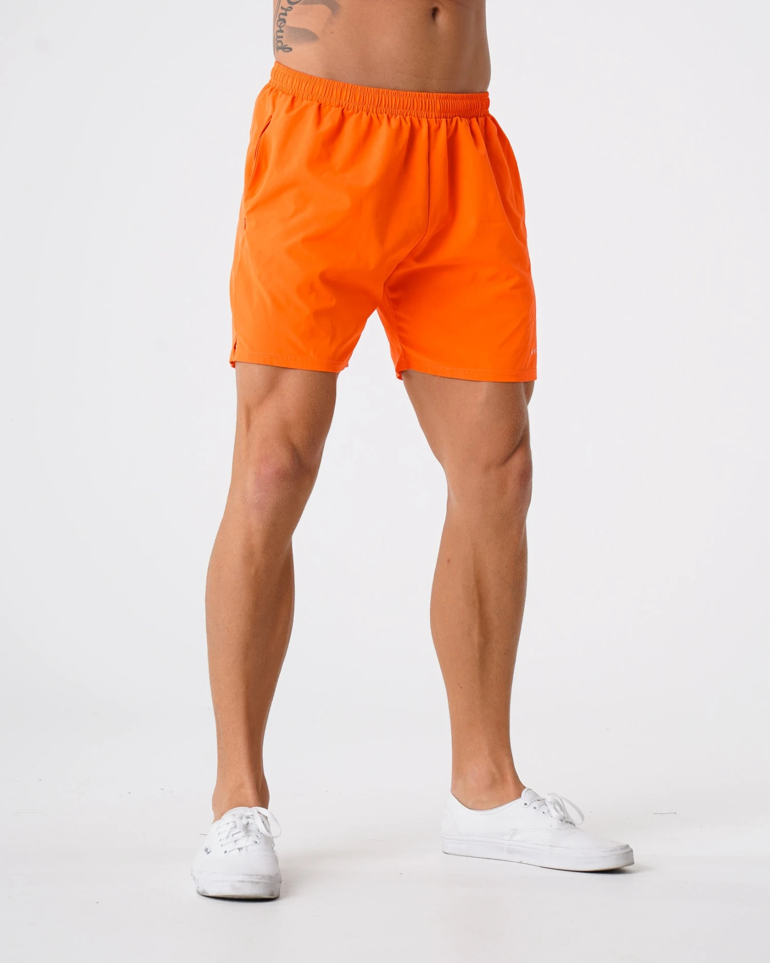 Men's Orange Quick-Dry Performance Flex Shorts with Zipper Pockets 3 Men's Orange Quick-Dry Performance Flex Shorts with Zipper Pockets - Image 3