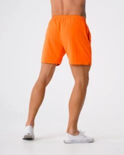 Men's Orange Quick-Dry Performance Flex Shorts with Zipper Pockets 7 Men's Orange Quick-Dry Performance Flex Shorts with Zipper Pockets -NVGTN Sportswear Shop DSC06389
