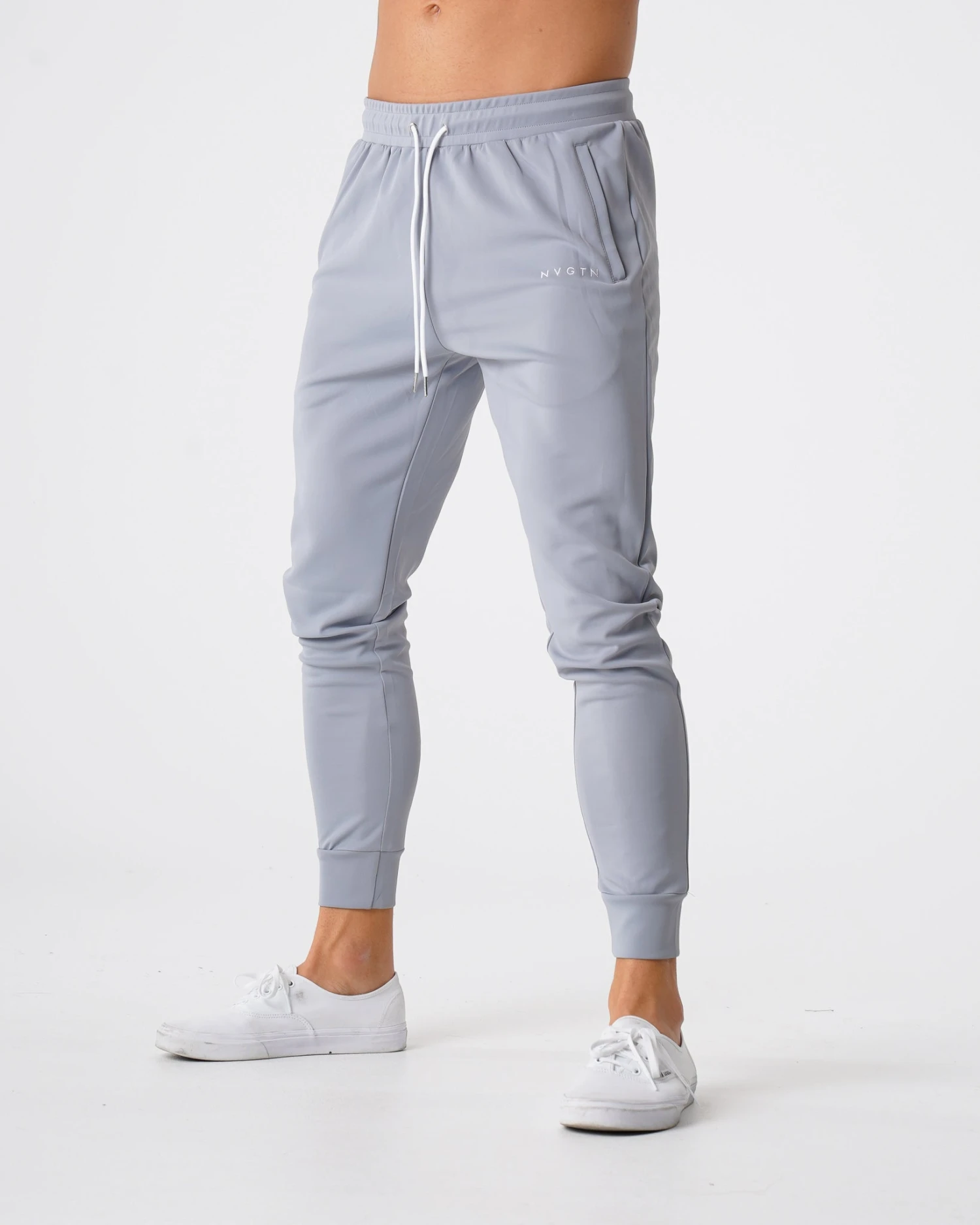 Premium Men's Performance Track Joggers with Zipper Pockets - Grey 1 Premium Men's Performance Track Joggers with Zipper Pockets - Grey