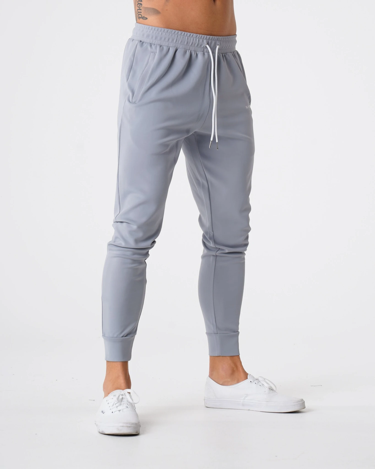 Premium Men's Performance Track Joggers with Zipper Pockets - Grey 3 Premium Men's Performance Track Joggers with Zipper Pockets - Grey - Image 3