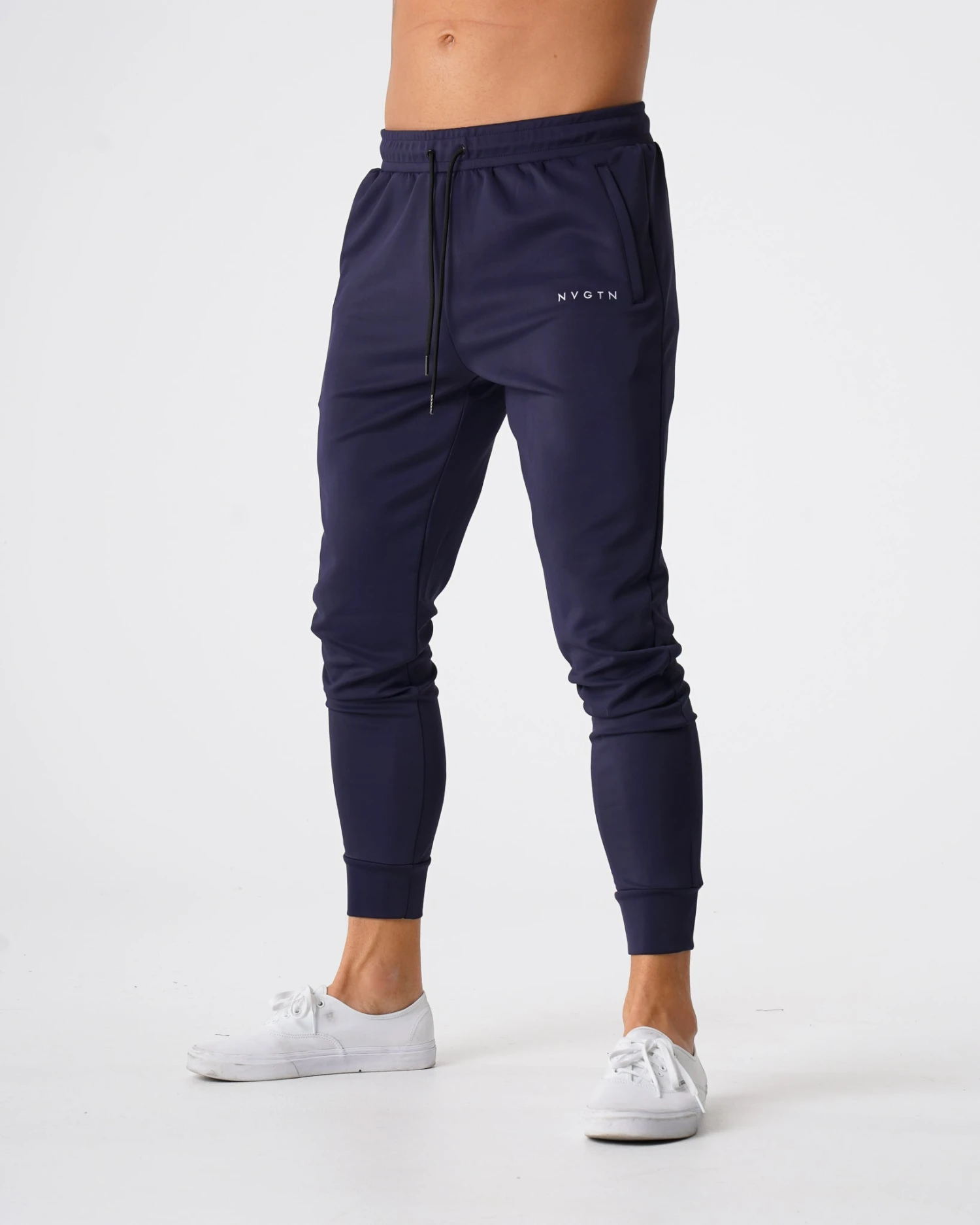 Men's Navy Performance Track Joggers - Slim Fit Athletic Training Pants 1 Men's Navy Performance Track Joggers - Slim Fit Athletic Training Pants