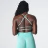 Mint Invincible Seamless Open-Back Sports Bra