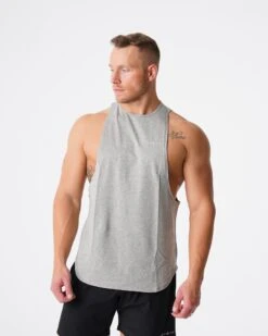 Men's Performance Training Tank Top - Grey Pulse Edge Workout Vest