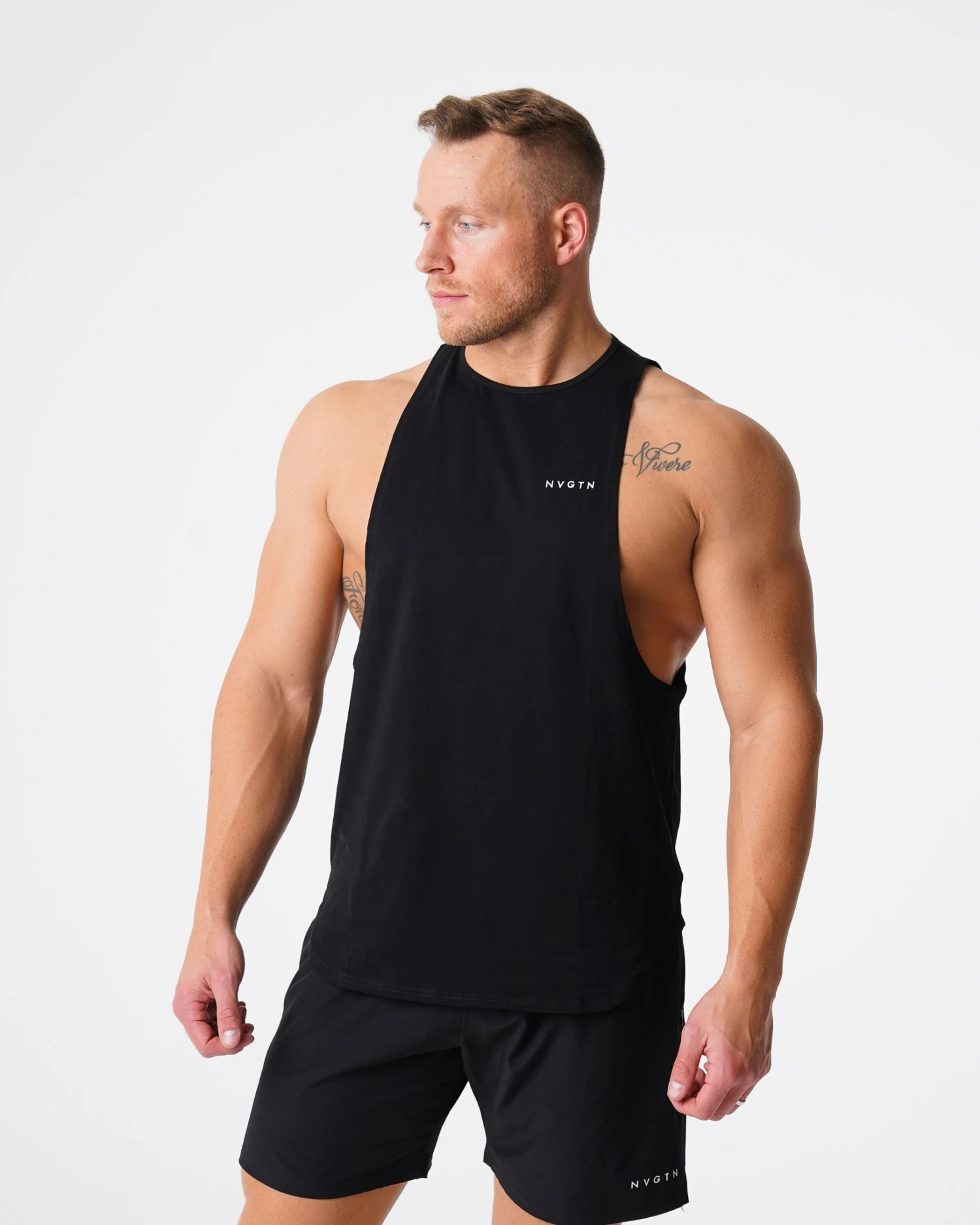 Men's Performance Gym Tank Top - Black Pulse Edge Training Tee 3 Men's Performance Gym Tank Top - Black Pulse Edge Training Tee - Image 3