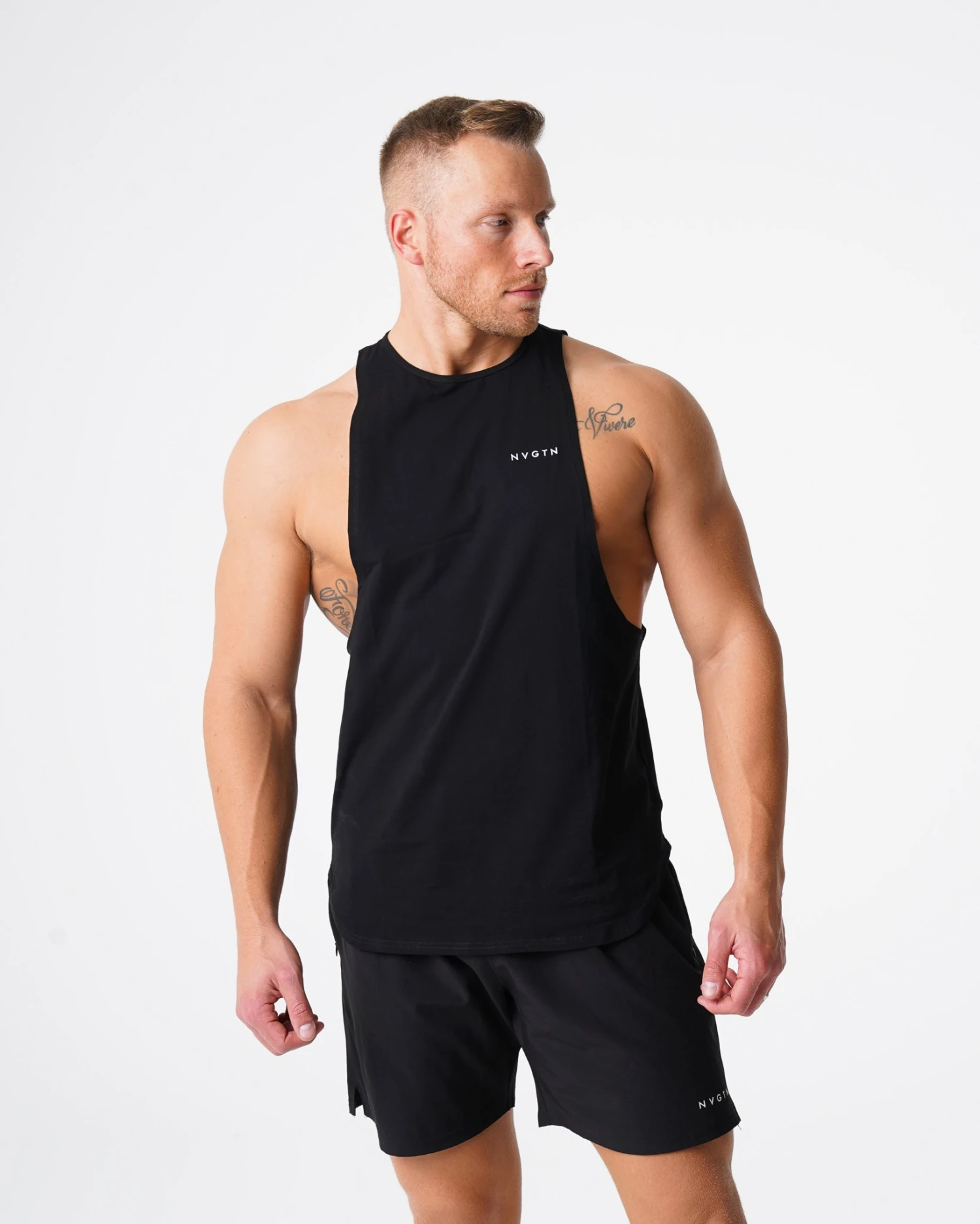 Men's Performance Gym Tank Top - Black Pulse Edge Training Tee 2 Men's Performance Gym Tank Top - Black Pulse Edge Training Tee - Image 2
