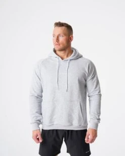 Men's Premium Grey Lounge Hoodie - Soft Cotton Blend Pullover