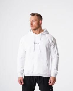 Men's Premium White Lounge Hoodie - Ultra-Soft Cotton Pullover