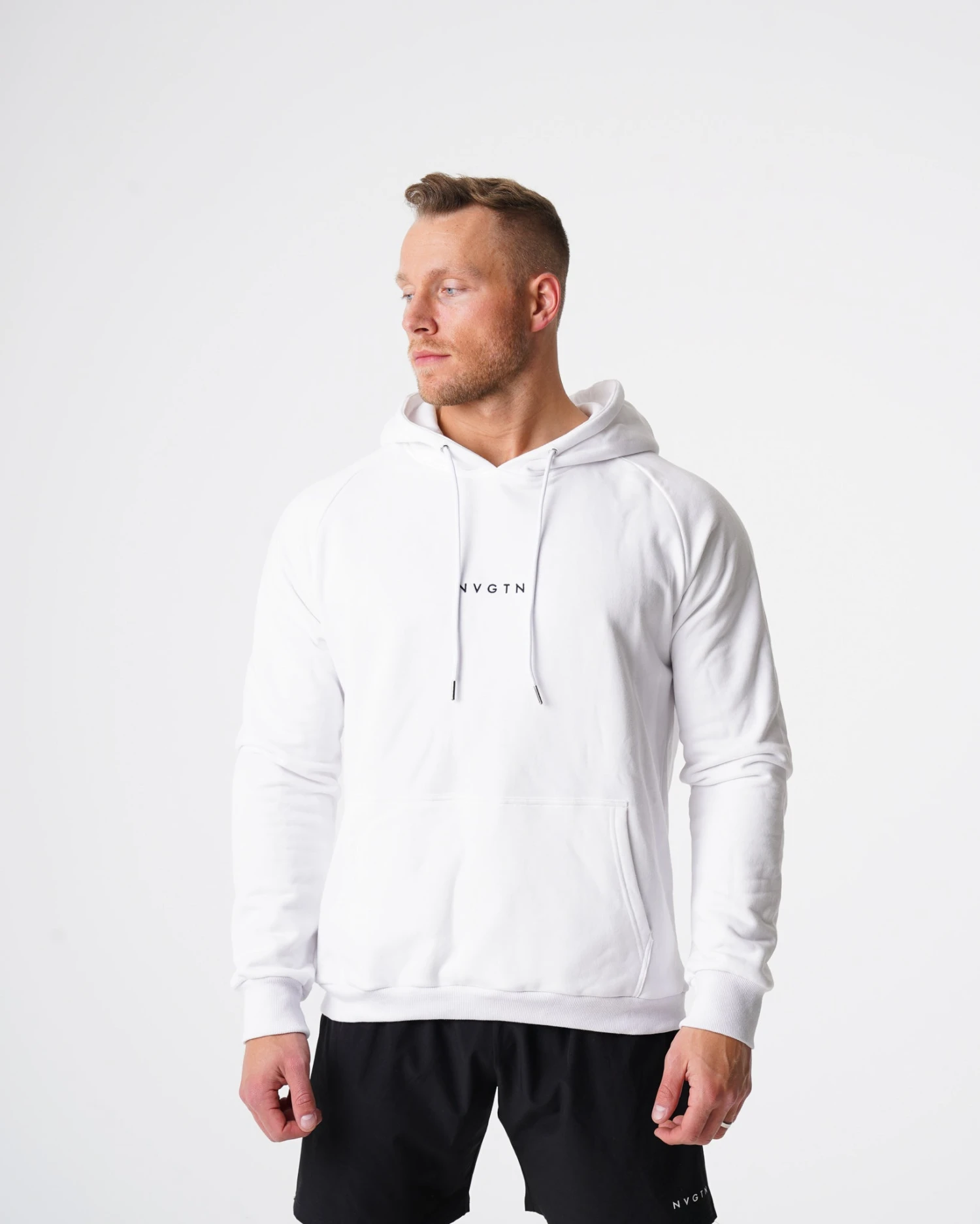 Men's Premium White Lounge Hoodie - Ultra-Soft Cotton Pullover 1 Men's Premium White Lounge Hoodie - Ultra-Soft Cotton Pullover