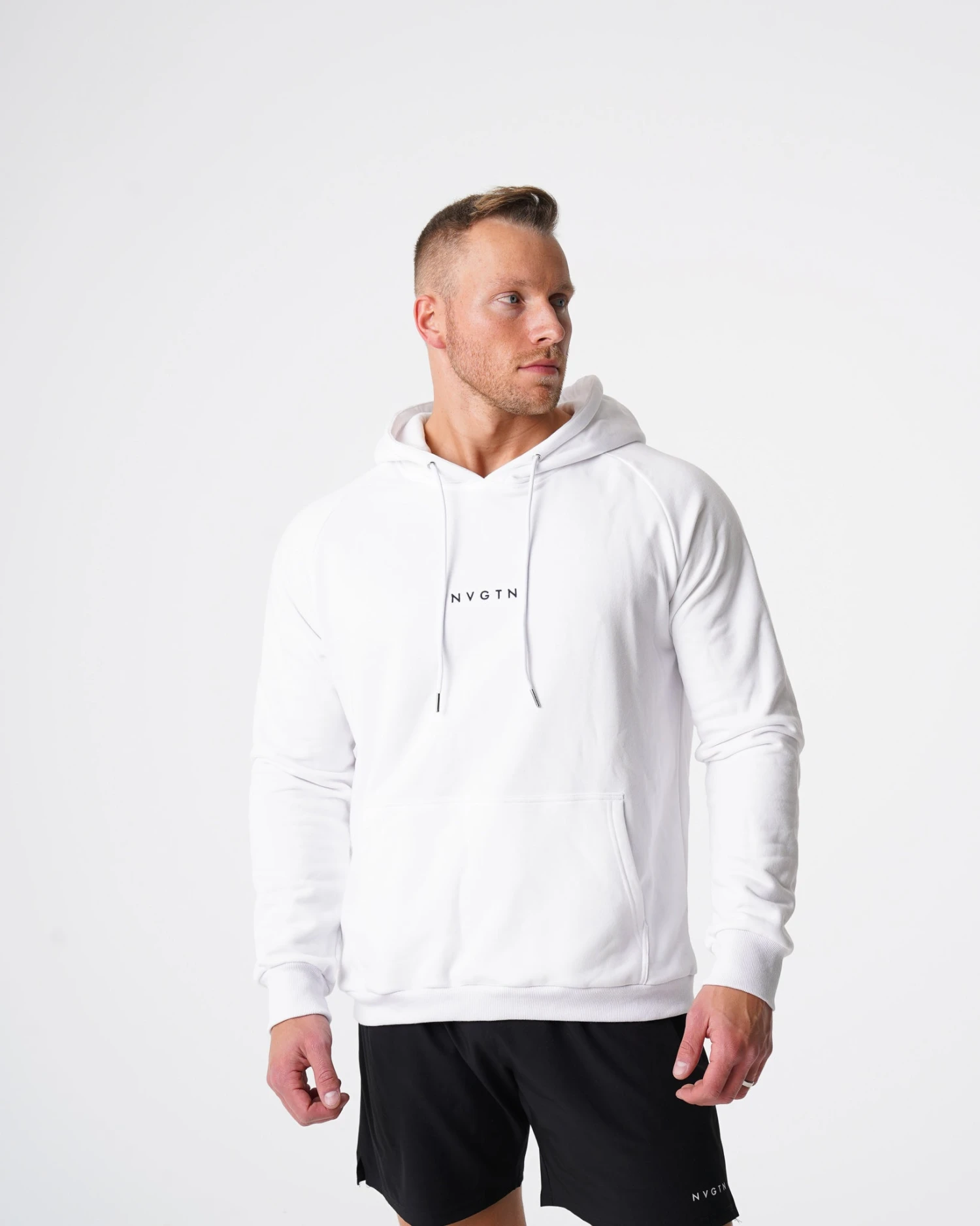 Men's Premium White Lounge Hoodie - Ultra-Soft Cotton Pullover 2 Men's Premium White Lounge Hoodie - Ultra-Soft Cotton Pullover - Image 2