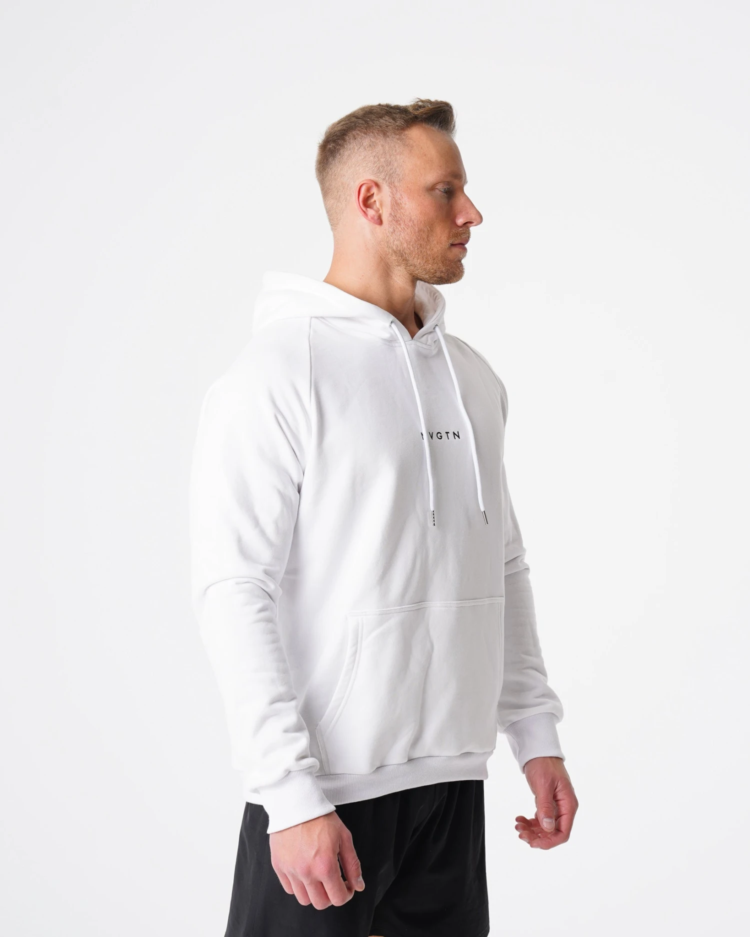 Men's Premium White Lounge Hoodie - Ultra-Soft Cotton Pullover 3 Men's Premium White Lounge Hoodie - Ultra-Soft Cotton Pullover - Image 3