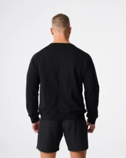 NVGTN Men's Black Crew Neck Sweatshirt -NVGTN Sportswear Shop DSC06594