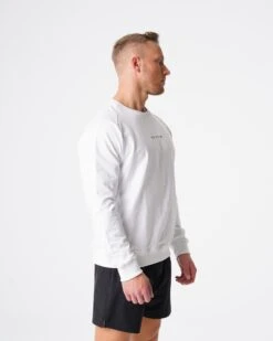 NVGTN Men's White Crew Neck Sweatshirt -NVGTN Sportswear Shop DSC06602