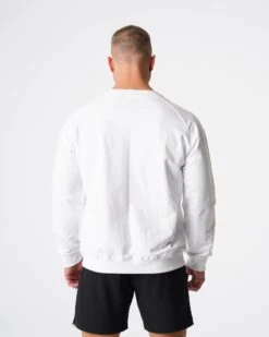 NVGTN Men's White Crew Neck Sweatshirt -NVGTN Sportswear Shop DSC06604