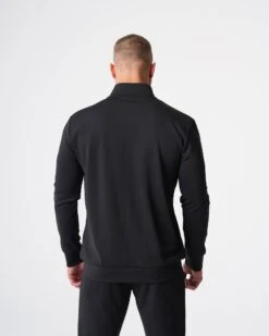 Men's Performance Black Track Jacket - Lightweight Athletic Full-Zip 7 Men's Performance Black Track Jacket - Lightweight Athletic Full-Zip -NVGTN Sportswear Shop DSC06628