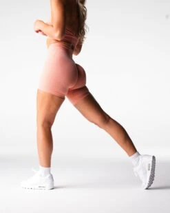 High Waisted Peach Lift Seamless Shorts for Glute Contouring