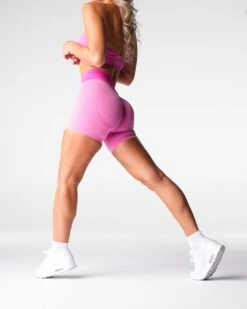 Bubble Gum Pink Knockout Seamless Shorts -NVGTN Sportswear Shop DSC06910