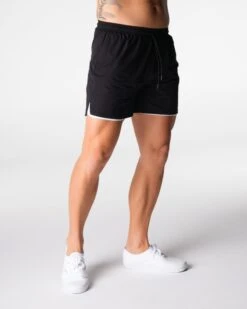 Black Voyager Men's Performance Shorts with Zipper Pockets -NVGTN Sportswear Shop DSC07269