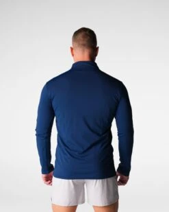 Navy Men's Performance Quarter Zip - Skyline Athletic Workout Pullover -NVGTN Sportswear Shop DSC07293