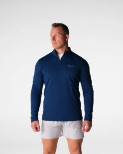 Navy Men's Performance Quarter Zip - Skyline Athletic Workout Pullover