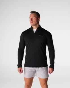 Men's Performance Skyline Quarter Zip - Black Athletic Pullover