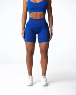 Azure Blue Contour 2.0 Seamless Scrunch Workout Shorts 6 Azure Blue Contour 2.0 Seamless Scrunch Workout Shorts -NVGTN Sportswear Shop DSC07405