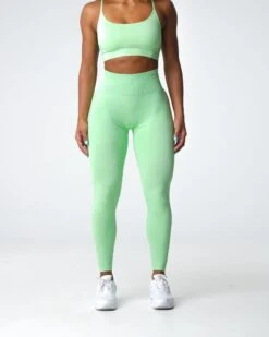 High Waisted Scrunch Seamless Leggings for Women - Pistachio 6 High Waisted Scrunch Seamless Leggings for Women - Pistachio -NVGTN Sportswear Shop DSC07461