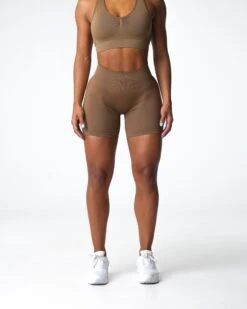 Seamless High-Waisted Workout Shorts - Silk-Touch Athletic Compression -NVGTN Sportswear Shop DSC07503
