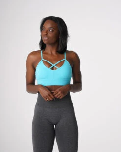 Aqua Oasis Strappy Sports Bra with Removable Padding