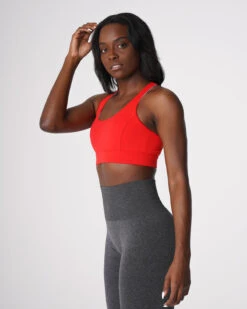 High-Support Open Back Sports Bra - Scarlet Reveal 6 High-Support Open Back Sports Bra - Scarlet Reveal -NVGTN Sportswear Shop DSC07925