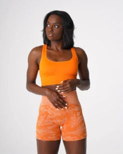 Tangerine Ignite Seamless Bra - Adjustable Racerback Sports Top
