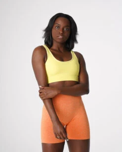 Canary Yellow Allure Sports Bra - Medium High Impact Support